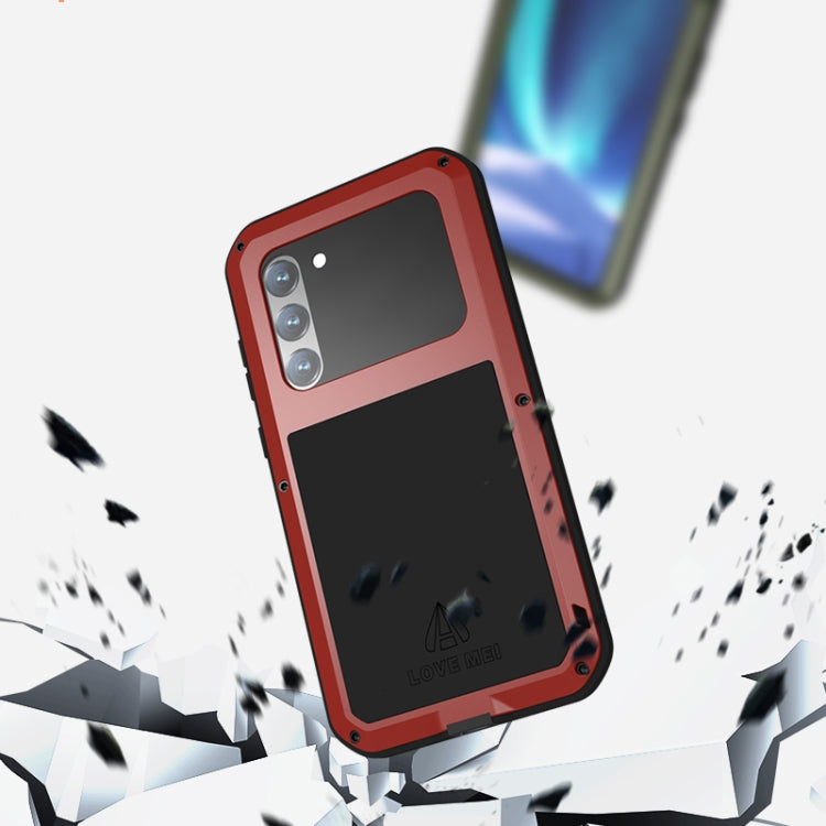 For Samsung Galaxy S23+ 5G LOVE MEI Metal Shockproof Life Waterproof Dustproof Phone Case(Red) - Galaxy S23+ 5G Cases by LOVE MEI | Online Shopping South Africa | PMC TechLife | Buy Now Pay Later Mobicred