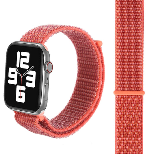 For Apple Watch 46mm / 49mm / 45mm / 44mm Simple Fashion Nylon Watch Band with Magic Stick(Apricot) - Watch Bands by PMC Jewellery | Online Shopping South Africa | PMC Jewellery | Buy Now Pay Later Mobicred