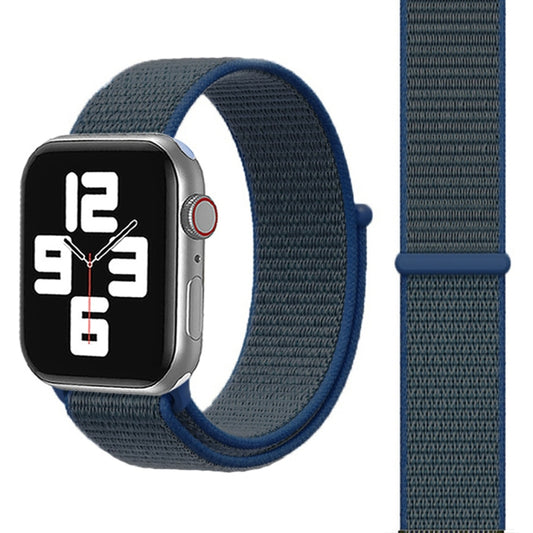 For Apple Watch 42mm / 41mm / 40mm / 38mm Simple Fashion Nylon Watch Band with Magic Stick(Dark Blue) - Watch Bands by PMC Jewellery | Online Shopping South Africa | PMC Jewellery | Buy Now Pay Later Mobicred