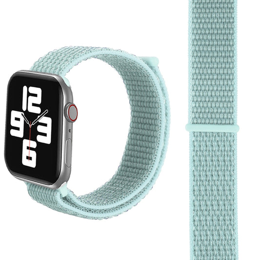 For Apple Watch 42mm / 41mm / 40mm / 38mm Simple Fashion Nylon Watch Band with Magic Stick(Mint Green) - Watch Bands by PMC Jewellery | Online Shopping South Africa | PMC Jewellery | Buy Now Pay Later Mobicred