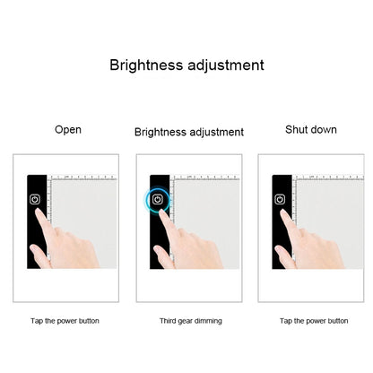 3.5W 5V LED USB Three Level of Brightness Dimmable A4 Acrylic Scale Copy Boards Anime Sketch Drawing Sketchpad -  by PMC Jewellery | Online Shopping South Africa | PMC Jewellery | Buy Now Pay Later Mobicred