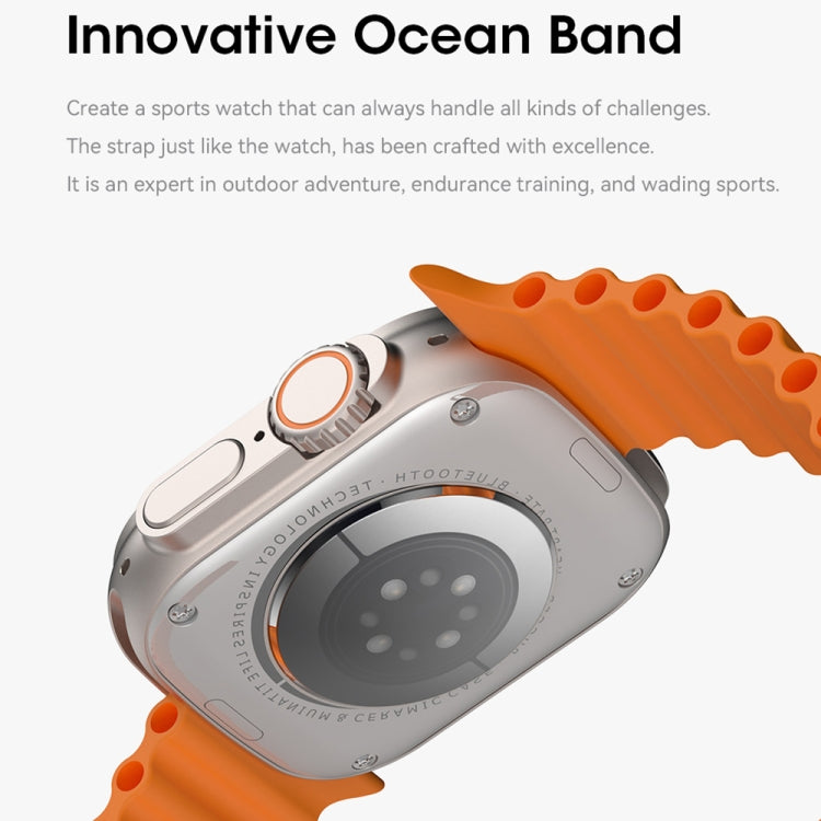 WIWU SW01 Ultra 1.9 inch IPS Screen IP68 Waterproof Bluetooth Smart Watch, Support Heart Rate Monitoring(Orange) - Smart Watches by WIWU | Online Shopping South Africa | PMC Jewellery | Buy Now Pay Later Mobicred