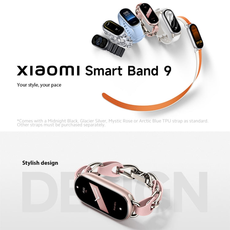 [HK Warehouse] Original Xiaomi Smart Band 9 Global 1.62 inch AMOLED Screen 5ATM Waterproof Smart Watch, Support Blood Oxygen / Heart Rate Monitor (Black) - Wearable Devices by Xiaomi | Online Shopping South Africa | PMC Jewellery | Buy Now Pay Later Mobicred