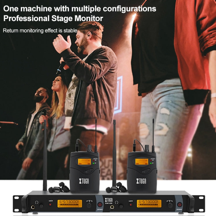 XTUGA IEM1200 Wireless Transmitter 6 Bodypack Stage Singer In-Ear Monitor System(US Plug) - Microphone by XTUGA | Online Shopping South Africa | PMC Jewellery | Buy Now Pay Later Mobicred