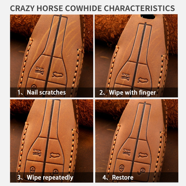 For Chevrolet GMC / Colorad 4-button C159 Car Key Leather Protective Case(Brown) - Car Key Cases by PMC TechLife | Online Shopping South Africa | PMC TechLife | Buy Now Pay Later Mobicred