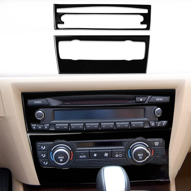 For BMW 3 Series E90/E92 2005-2012 2pcs Car Air Conditioner CD Control Panel Non-navigation without Holes Decorative Sticker, Left and Right Drive Universal - Car Interior Mouldings by PMC Jewellery | Online Shopping South Africa | PMC Jewellery | Buy Now Pay Later Mobicred