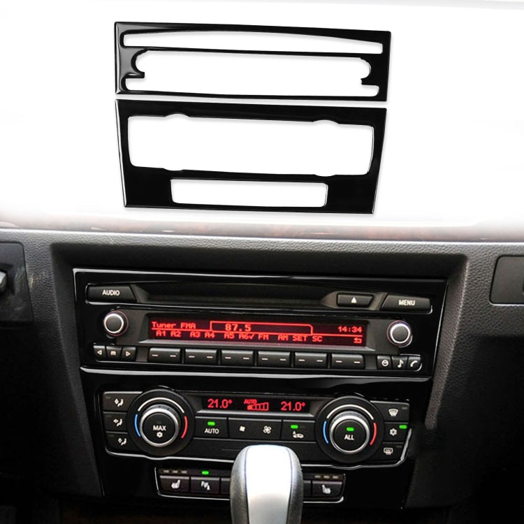 For BMW 3 Series E90/E92 2005-2012 2pcs Car Air Conditioner CD Control Panel Non-navigation with Holes Decorative Sticker, Left and Right Drive Universal - Car Interior Mouldings by PMC Jewellery | Online Shopping South Africa | PMC Jewellery | Buy Now Pay Later Mobicred