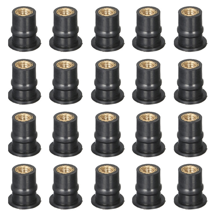 20pcs / 1 Set M5 Universal Motorcycle Windshield Brass Nuts - Replacement Parts by PMC TechLife | Online Shopping South Africa | PMC TechLife | Buy Now Pay Later Mobicred