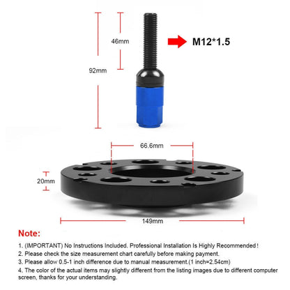 For Mercedes-Benz 20mm Car Modified Wheel Hub Flange Center Wheel Spacer with M12x1.5 Screws (Blue) - Wheels Tires & Parts by PMC Jewellery | Online Shopping South Africa | PMC Jewellery | Buy Now Pay Later Mobicred