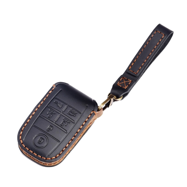 For Kia C134 6-button Hallmo Car Cowhide Leather Key Protective Cover Key Case(Brown) - free shipping - PMC TechLife - Order now!