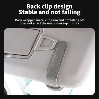 Car Sun Visor Glasses Clip Multi-functional Card Storage Bracket (Beige) - Sunglasses & Glasses Clips by PMC Jewellery | Online Shopping South Africa | PMC Jewellery | Buy Now Pay Later Mobicred