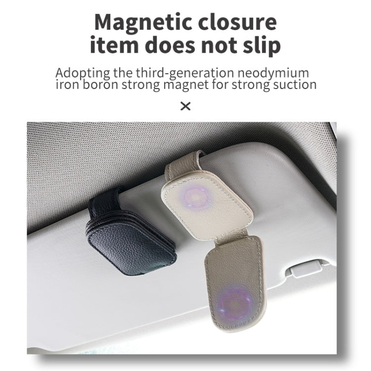 Car Sun Visor Glasses Clip Multi-functional Card Storage Bracket (Grey) - Sunglasses & Glasses Clips by PMC Jewellery | Online Shopping South Africa | PMC Jewellery | Buy Now Pay Later Mobicred