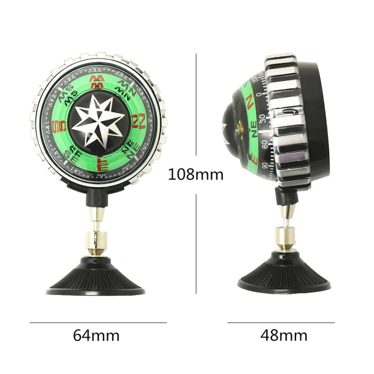 LC530 Car Compass Ball Compass Car Decoration With Suction Cup - Clocks & Car Meters by PMC Jewellery | Online Shopping South Africa | PMC Jewellery | Buy Now Pay Later Mobicred