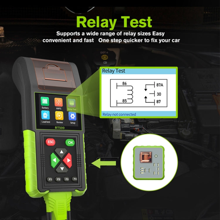 JDiag BT500 12-24V Car Battery Intelligent Analyzer Diagnostic Instrument with Printer - Electronic Test by PMC Jewellery | Online Shopping South Africa | PMC Jewellery | Buy Now Pay Later Mobicred