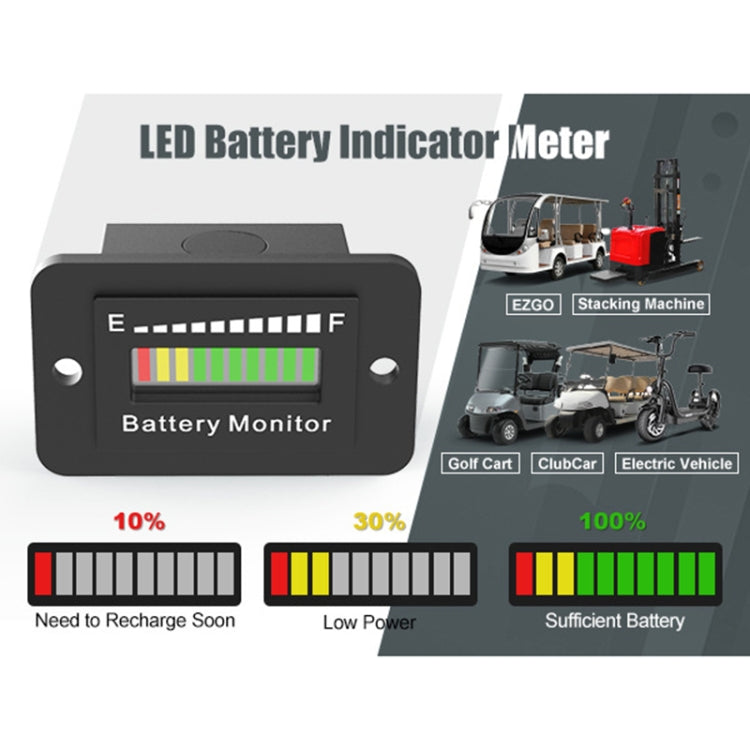 BM210 Electric Vehicles / Golf Carts LED Battery Indicator Adjustable Voltage 12V-72V - Car Modification by PMC Jewellery | Online Shopping South Africa | PMC Jewellery | Buy Now Pay Later Mobicred