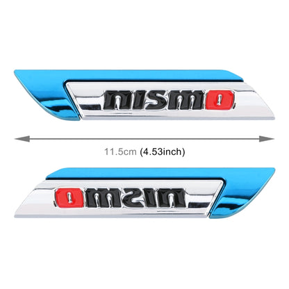 1 Pair Car Letters NISMO Personalized Aluminum Alloy Decorative Stickers, Size: 11.5 x 2.5 x 0.5cm (Blue) - 3D Metal Sticker by PMC Jewellery | Online Shopping South Africa | PMC Jewellery | Buy Now Pay Later Mobicred