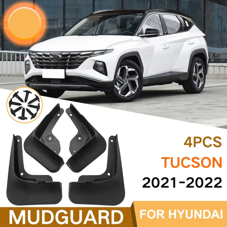 For Hyundai China / USA Version Tucson 2021-2022 4pcs/Set Car Auto Soft Plastic Splash Flaps Fender Guard - Mudguards by PMC Jewellery | Online Shopping South Africa | PMC Jewellery | Buy Now Pay Later Mobicred