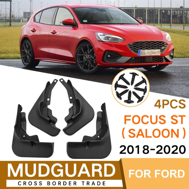 For Ford Focus ST Saloon 2018-2020 4pcs/Set Car Auto Soft Plastic Splash Flaps Fender Guard - Mudguards by PMC Jewellery | Online Shopping South Africa | PMC Jewellery | Buy Now Pay Later Mobicred