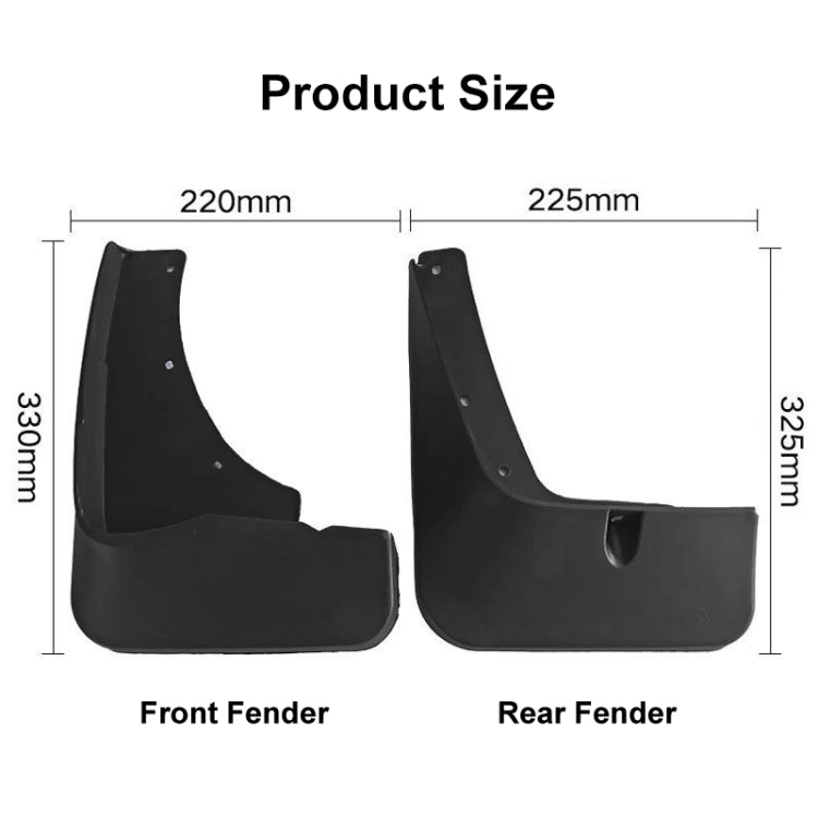 For Mitsubishi Outlander 2013-2014 4pcs/Set Car Auto Soft Plastic Splash Flaps Fender Guard - Mudguards by PMC Jewellery | Online Shopping South Africa | PMC Jewellery | Buy Now Pay Later Mobicred