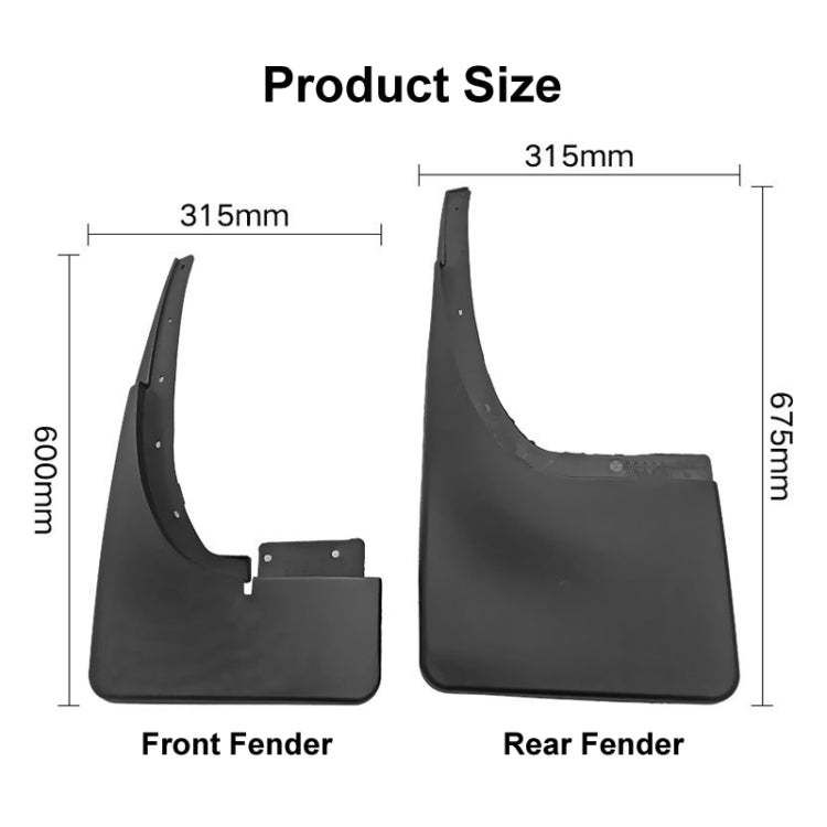 For Ford Ranger 2011-2019 4pcs/Set Car Auto Soft Plastic Splash Flaps Fender Guard - Mudguards by PMC Jewellery | Online Shopping South Africa | PMC Jewellery | Buy Now Pay Later Mobicred