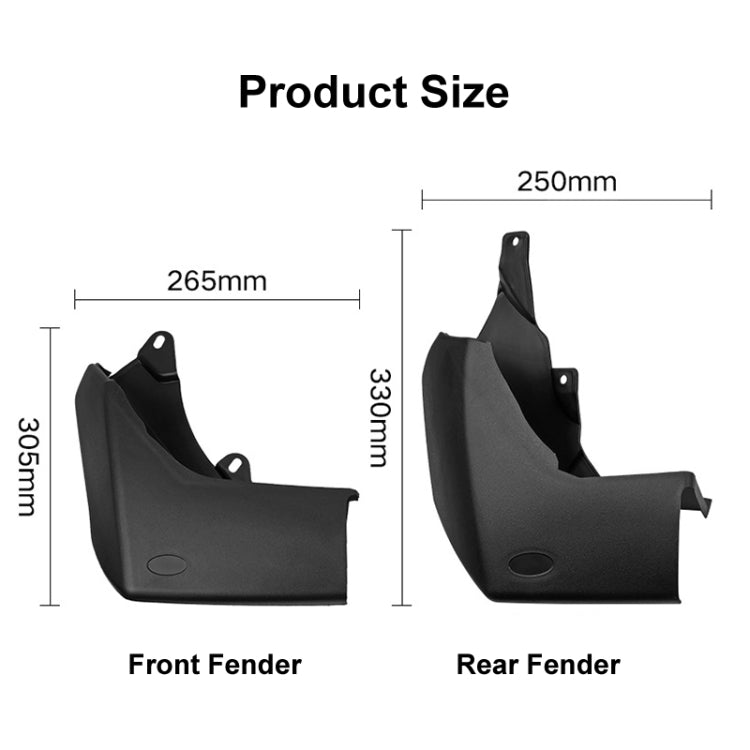 For Land Rover Discovery 4 2009-2016 4pcs/Set Car Auto Soft Plastic Splash Flaps Fender Guard - Mudguards by PMC Jewellery | Online Shopping South Africa | PMC Jewellery | Buy Now Pay Later Mobicred