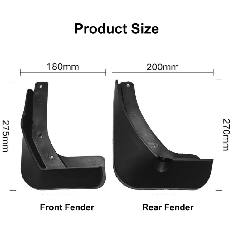 For Volkswagen Passat B8 2015-2019 4pcs/Set Car Auto Soft Plastic Splash Flaps Fender Guard - Mudguards by PMC Jewellery | Online Shopping South Africa | PMC Jewellery | Buy Now Pay Later Mobicred