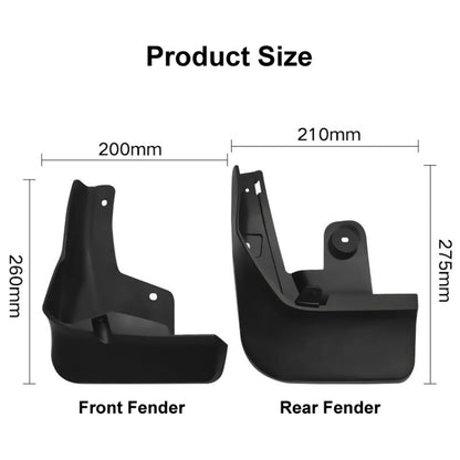 For Toyota Raize / Daihatsu Rocky 2020-2021 4pcs/Set Car Auto Soft Plastic Splash Flaps Fender Guard - Mudguards by PMC Jewellery | Online Shopping South Africa | PMC Jewellery | Buy Now Pay Later Mobicred