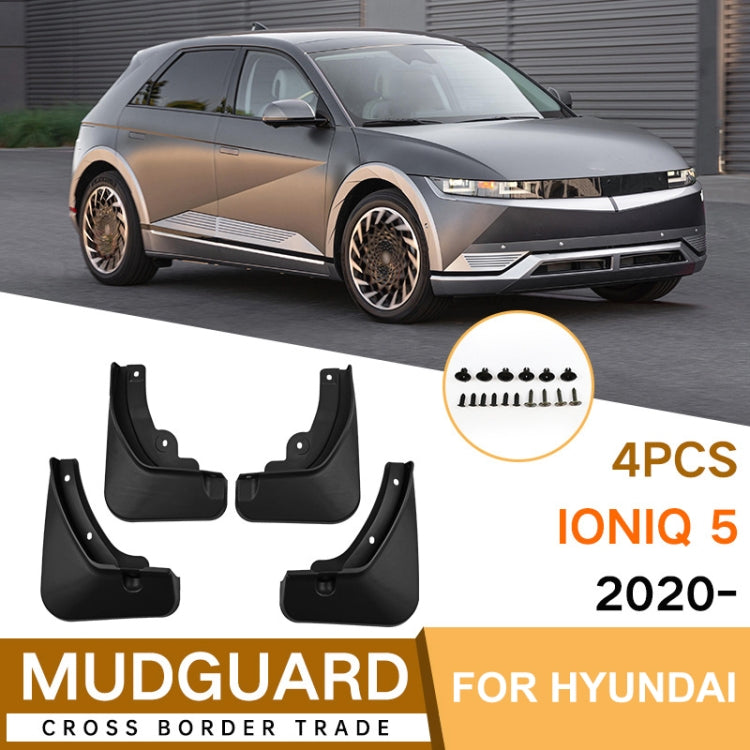 For Hyundai Ioniq 5 2020-2022 4pcs/Set Car Auto Soft Plastic Splash Flaps Fender Guard - Mudguards by PMC Jewellery | Online Shopping South Africa | PMC Jewellery | Buy Now Pay Later Mobicred