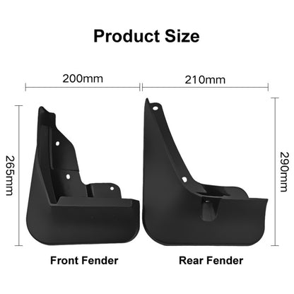 For Changan UNI-K 2021-2022 4pcs/Set Car Auto Soft Plastic Splash Flaps Fender Guard - Mudguards by PMC Jewellery | Online Shopping South Africa | PMC Jewellery | Buy Now Pay Later Mobicred