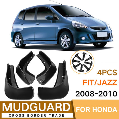 For Honda Fit / Jazz 2008-2010 4pcs/Set Car Auto Soft Plastic Splash Flaps Fender Guard - Mudguards by PMC Jewellery | Online Shopping South Africa | PMC Jewellery | Buy Now Pay Later Mobicred