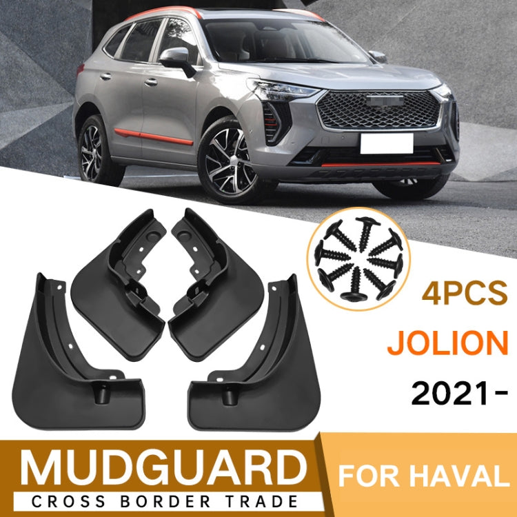 For Haval Jolion 2021 4pcs/Set Car Auto Soft Plastic Splash Flaps Fender Guard - Mudguards by PMC Jewellery | Online Shopping South Africa | PMC Jewellery | Buy Now Pay Later Mobicred