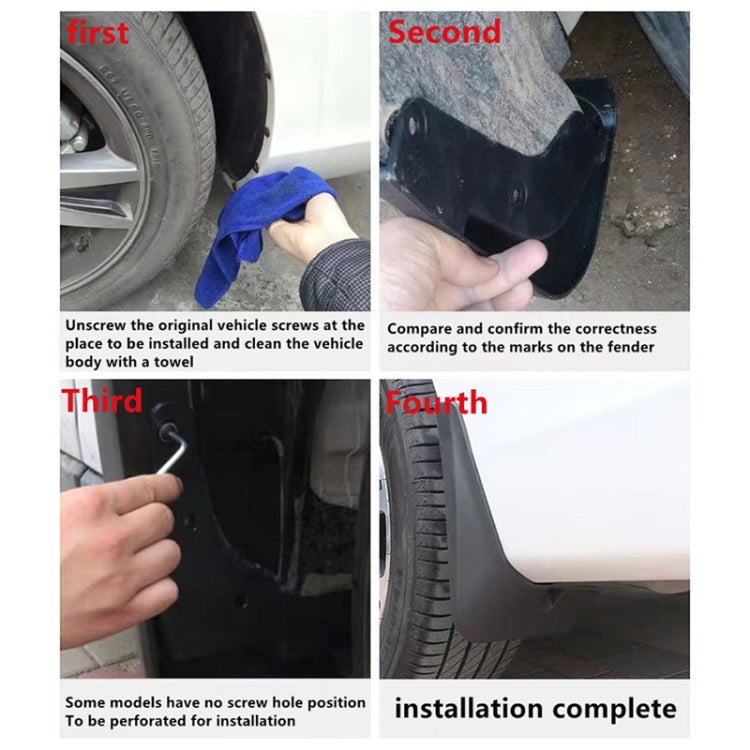 For BMW X1 E84 2010-2015 4pcs/Set Car Auto Soft Plastic Splash Flaps Fender Guard - Mudguards by PMC TechLife | Online Shopping South Africa | PMC TechLife | Buy Now Pay Later Mobicred