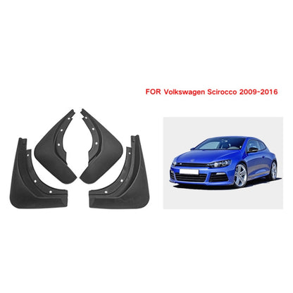 For Volkswagen Scirocco 2009-2016 4pcs/Set Car Auto Soft Plastic Splash Flaps Fender Guard - Mudguards by PMC Jewellery | Online Shopping South Africa | PMC Jewellery | Buy Now Pay Later Mobicred