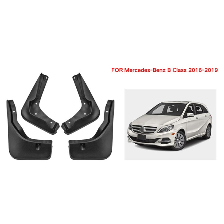 For Mercedes-Benz B-class 2016-2019 4pcs/Set Car Auto Soft Plastic Splash Flaps Fender Guard - Mudguards by PMC Jewellery | Online Shopping South Africa | PMC Jewellery | Buy Now Pay Later Mobicred