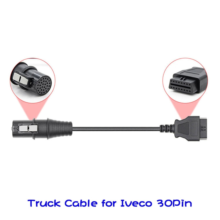 For Iveco 30 Pin Male to OBDII 16 Pin Female Truck Adapter Cable - Cables & Connectors by PMC Jewellery | Online Shopping South Africa | PMC Jewellery | Buy Now Pay Later Mobicred