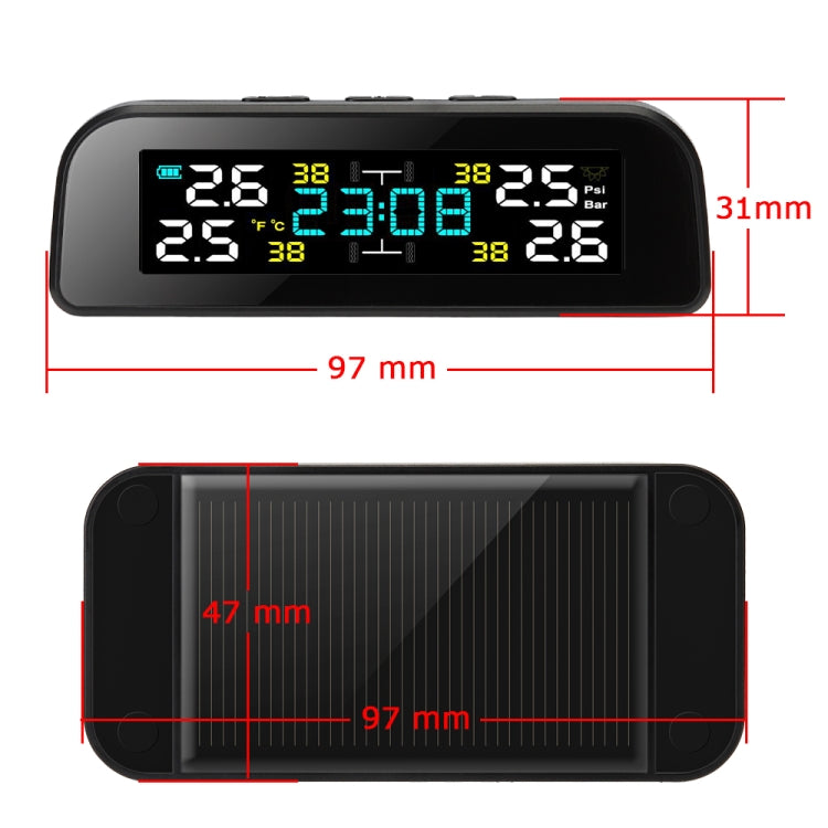 TY17 Car Built-in High Precision Solar Charging Tire Pressure Monitoring System TPMS - Tire Pressure Gauges by PMC Jewellery | Online Shopping South Africa | PMC Jewellery | Buy Now Pay Later Mobicred