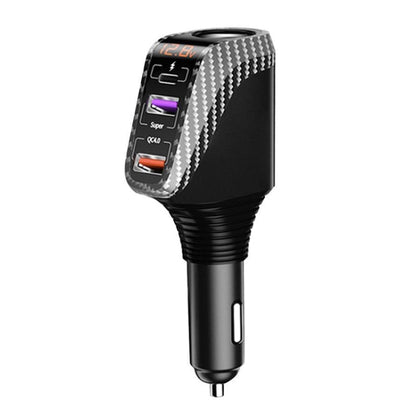 Ozio DY68TC 278W PD3.0 100W + Dual USB 66W+22.5W Carbon Fiber Pattern Car Charger - Car Charger by ozio | Online Shopping South Africa | PMC Jewellery | Buy Now Pay Later Mobicred