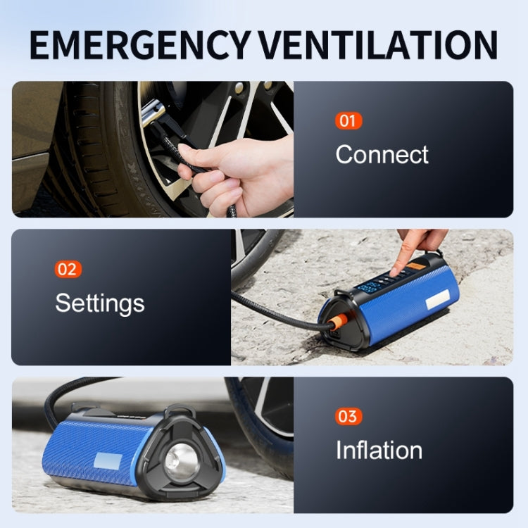 TS03H 8400mAh + EVA Bag Car Emergency Start Power Supply Air Pump Integrated Machine, High Version - Power Bank by PMC Jewellery | Online Shopping South Africa | PMC Jewellery