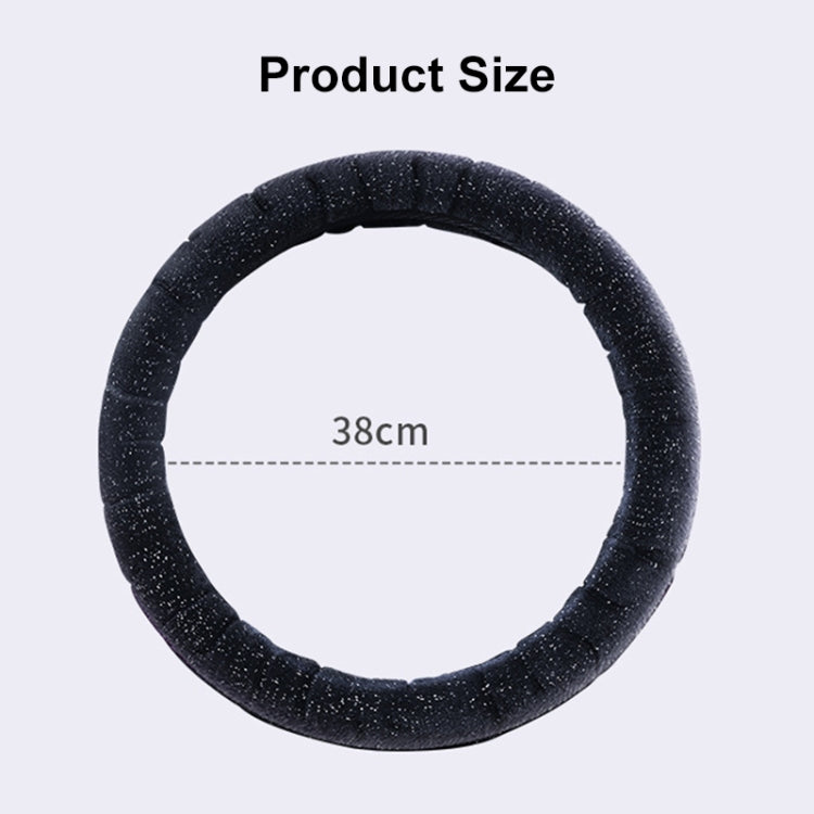 D Style Car Universal Self Heating Plush Warm Anti-skid Steering Wheel Cover, Diameter: 38cm (Black) - Steering Wheel Accessories by PMC Jewellery | Online Shopping South Africa | PMC Jewellery | Buy Now Pay Later Mobicred