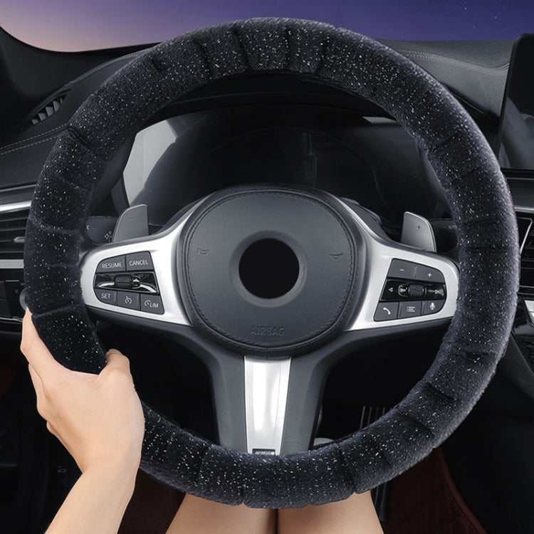 D Style Car Universal Self Heating Plush Warm Anti-skid Steering Wheel Cover, Diameter: 38cm (Beige) - Steering Wheel Accessories by PMC Jewellery | Online Shopping South Africa | PMC Jewellery | Buy Now Pay Later Mobicred