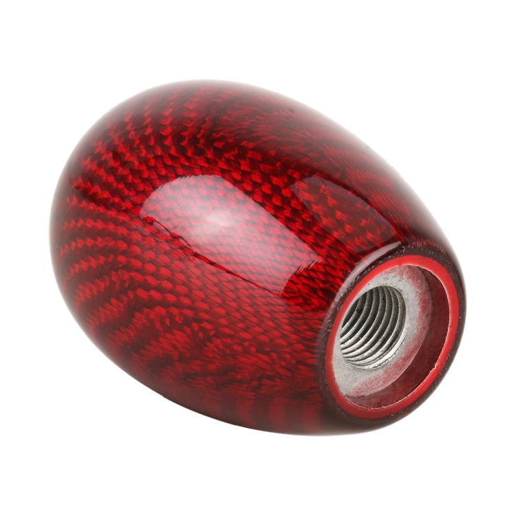 Car Carbon Fiber Pattern Gear Shift Knob Short Style Duck Egg Type Automatic Gear Head (Red) - Shift Knob by PMC Jewellery | Online Shopping South Africa | PMC Jewellery | Buy Now Pay Later Mobicred