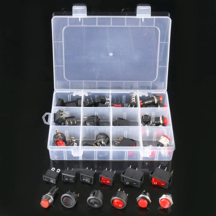 50pcs Universal Power Switch Button Assortment Kit - Car Switches by PMC TechLife | Online Shopping South Africa | PMC TechLife | Buy Now Pay Later Mobicred
