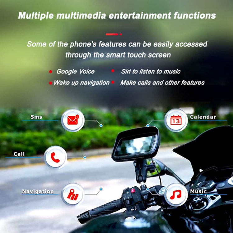 P502M Motorcycles Portable Waterproof 5 inch Wireless Carplay GPS Navigator - Electrical Instruments by PMC Jewellery | Online Shopping South Africa | PMC Jewellery | Buy Now Pay Later Mobicred