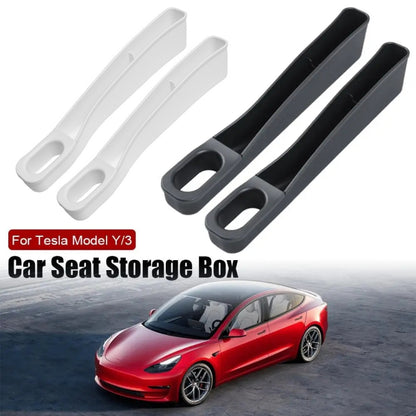 For Tesla Model 3 / Y 2pcs / Set Car Seat Gap Storage Box (Black) - Stowing Tidying by PMC Jewellery | Online Shopping South Africa | PMC Jewellery | Buy Now Pay Later Mobicred