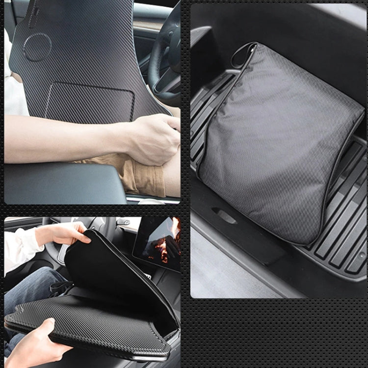 For Tesla Model 3 / Y Car Portable Folding Carbon Fiber Pattern Steering Wheel Table - Stowing Tidying by PMC Jewellery | Online Shopping South Africa | PMC Jewellery | Buy Now Pay Later Mobicred