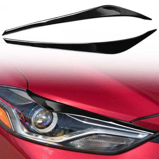 Pair Car Lamp Eyebrow Soft Decorative Sticker for Hyundai Elantra 2016-2018 (Black) - Lamp Decoration by PMC Jewellery | Online Shopping South Africa | PMC Jewellery | Buy Now Pay Later Mobicred