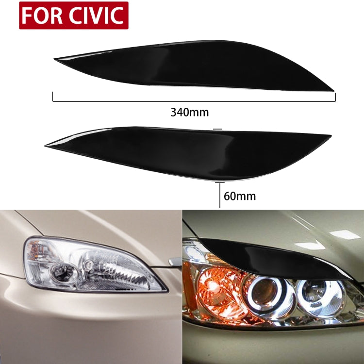 Pair Car Lamp Eyebrow Soft Decorative Sticker for Honda Civic 2001-2003 (Black) - Lamp Decoration by PMC Jewellery | Online Shopping South Africa | PMC Jewellery | Buy Now Pay Later Mobicred