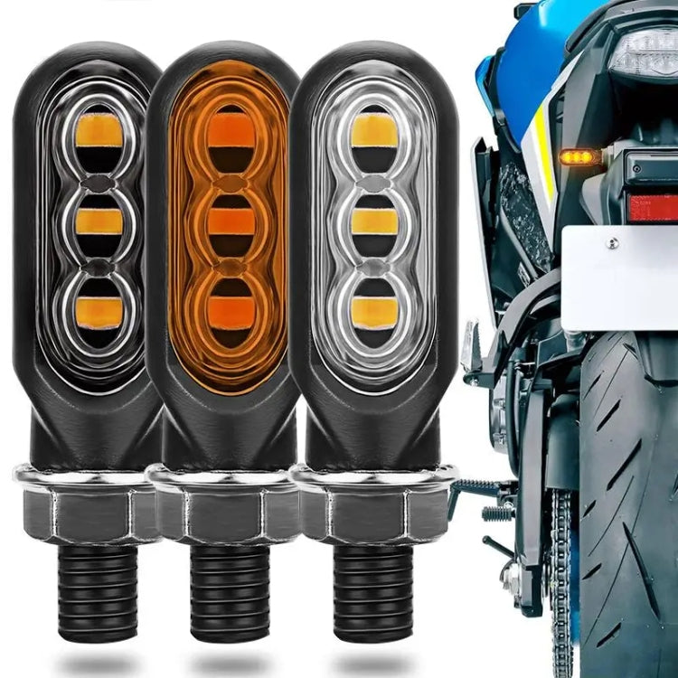 2pcs 12V 3LEDs Motorcycle Mini Water Turn Signal Light (Transparent) - free shipping - PMc TechLife - Order now!