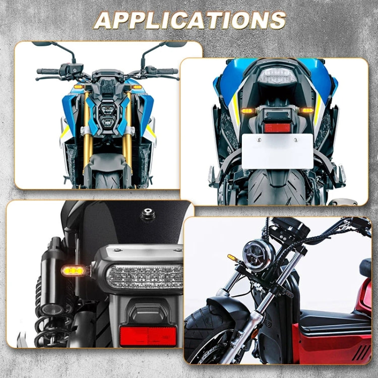 2pcs 12V 3LEDs Motorcycle Mini Water Turn Signal Light (Transparent) - free shipping - PMc TechLife - Order now!