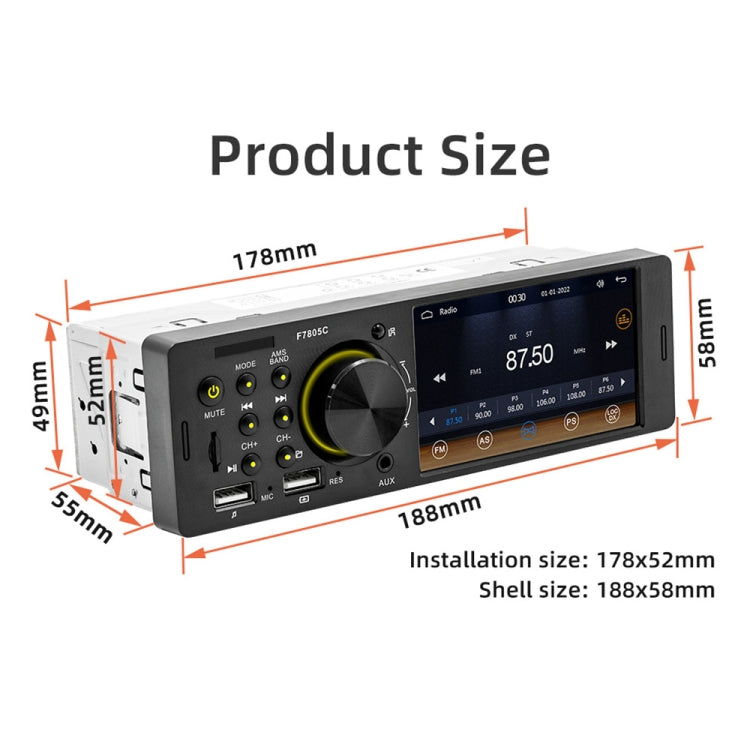 4 inch 800x480P Car Radio Receiver MP5 Player, Support FM & Bluetooth & SD Card with Remote Control - Car MP3 & MP4 & MP5 by PMC TechLife | Online Shopping South Africa | PMC TechLife | Buy Now Pay Later Mobicred